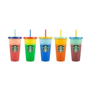 RARE Starbucks 2020 Color Changing Rainbow Cold Cups Limited Edition NWT